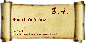 Budai Arétász névjegykártya